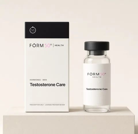 Digital render of the FORM50 Health Testosterone Care packaging